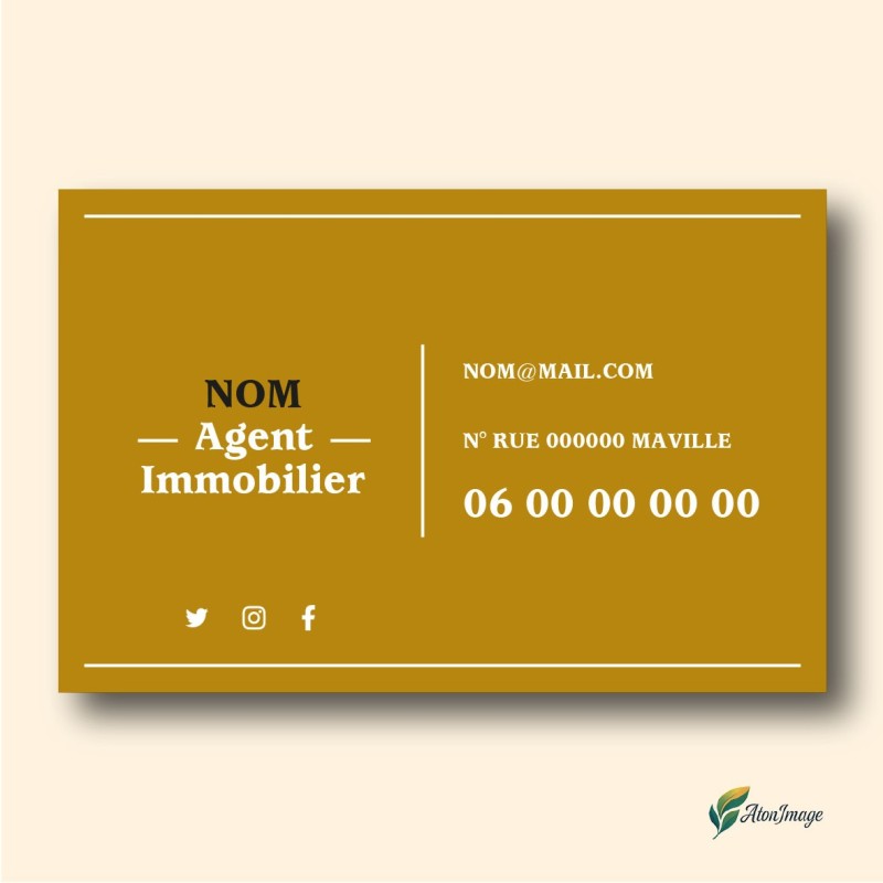 Cartes de Visite Professionnelles | ATonImage – Design Sur Mesure