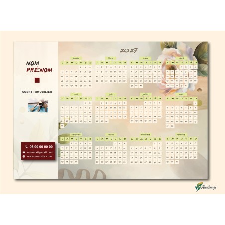 Calendriers A4 recto/verso
