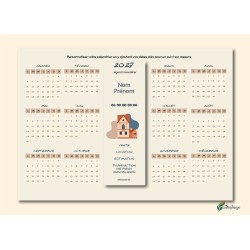 Calendriers A4 recto/verso