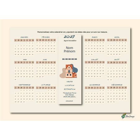 Calendriers A4 recto/verso