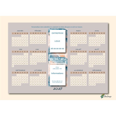 Calendriers A4 recto/verso