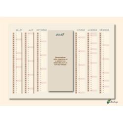 Calendriers A4 recto/verso