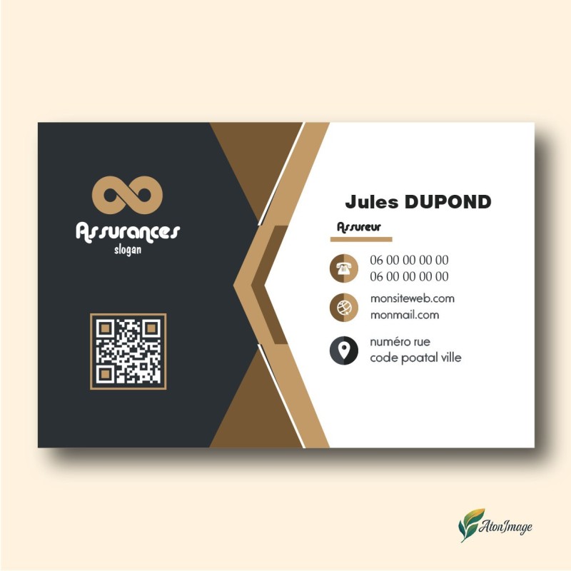 Cartes de Visite Professionnelles | ATonImage – Design Sur Mesure