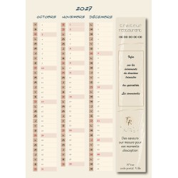 Calendriers A4 recto/verso portrait