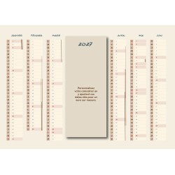 Calendriers A4 recto/verso personnalisés au centre