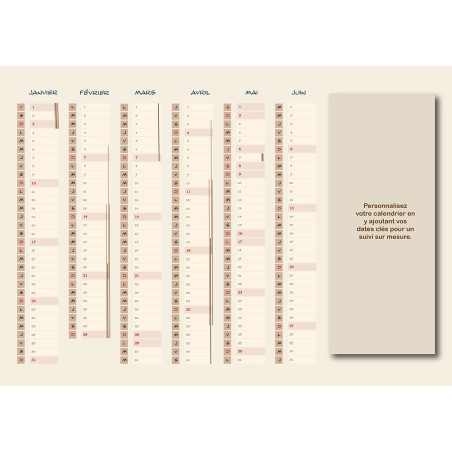Calendriers A4 recto/verso personnalisés I01