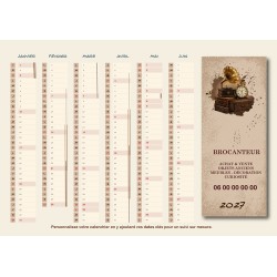 Calendriers A4 recto/verso personnalisable style brocanteur