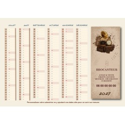 Calendriers A4 recto/verso personnalisable style brocanteur