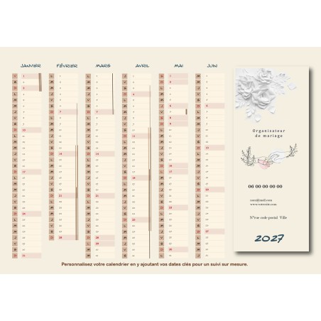 Calendriers A4 recto/verso personnalisable G01