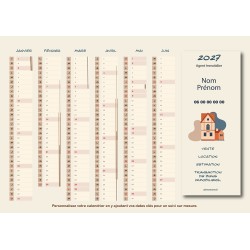 Calendriers A4 recto/verso personnalisés F01