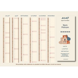 Calendriers A4 recto/verso personnalisés F01