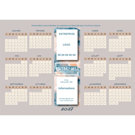 Calendriers A4 recto/verso personnalisables E01